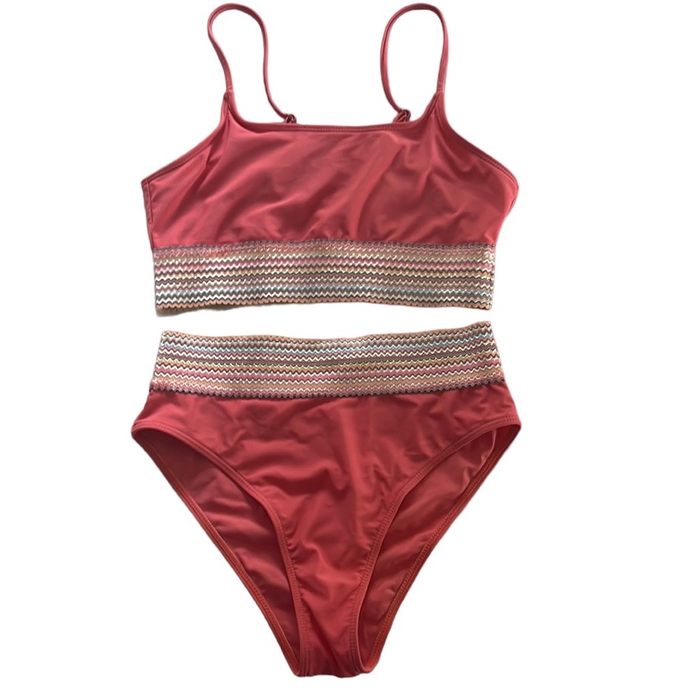 🌺Pink High Waisted Bikini